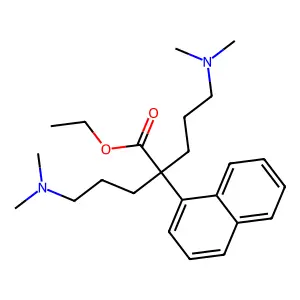 1-Naphthaleneacetic acid, alpha,alpha-bis(3-(dimethylamino)propyl)-, ethyl ester structure