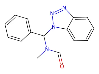 N-[1H-1,2,3-Benzotriazol-1-yl(phenyl)methyl]-N-methylformamide structure