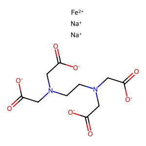 Disodium ferrous EDTA structure