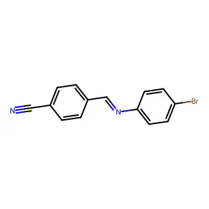 Benzonitrile, 4-[[(4-bromophenyl)imino]methyl]- structure