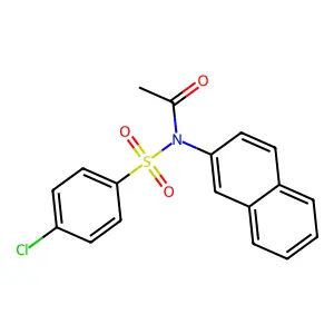 N-(4-chlorobenzenesulfonyl)-N-(naphthalen-2-yl)acetamide structure