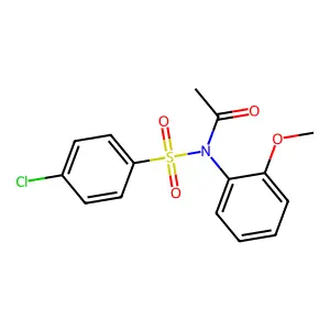 N-(4-chlorophenyl)sulfonyl-N-(2-methoxyphenyl)acetamide structure