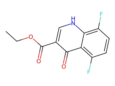 Ethyl 5,8-difluoro-4-oxo-1,4-dihydroquinoline-3-carboxylate structure