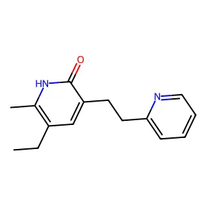3-[2-(Pyridin-2-yl)ethyl]-5-ethyl-6-methylpyridin-2(1H)-one structure