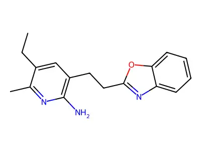 3-[2-(1,3-Benzoxazol-2-yl)ethyl]-5-ethyl-6-methylpyridin-2-amine structure