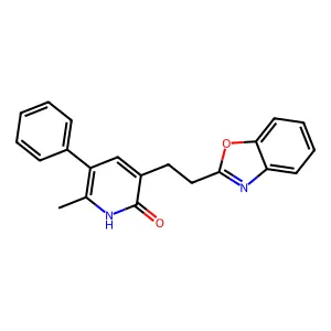 3-[2-(Benzoxazol-2-yl)ethyl]-5-phenyl-6-methylpyridin-2(1H)-one structure