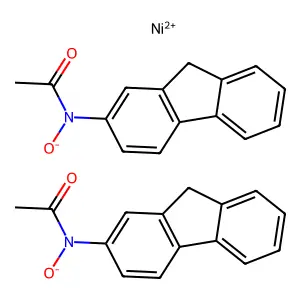 N-Hydroxy-2-acetylaminofluorene, nickelous chelate structure