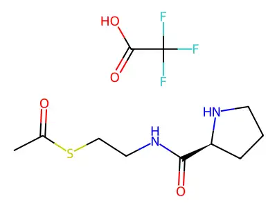 N-Prolyl-S-acetylcysteamine trifluoroacetate structure