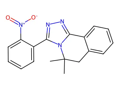 5,5-dimethyl-3-(2-nitrophenyl)-6H-[1,2,4]triazolo[3,4-a]isoquinoline structure