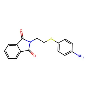 1H-Isoindole-1,3(2H)-dione, 2-[2-[(4-aminophenyl)thio]ethyl]- structure