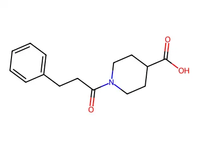 1-(3-Phenylpropanoyl)piperidine-4-carboxylic acid structure