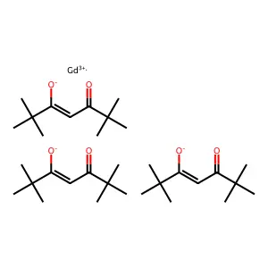 Gadolinium(3+);tris(2,2,6,6-tetramethyl-5-oxohept-3-en-3-olate) structure