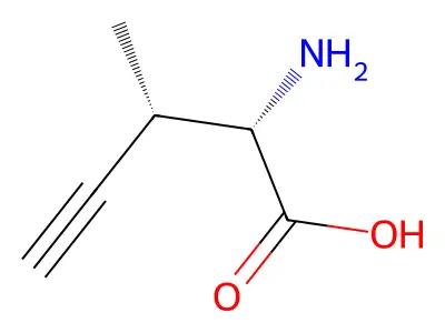 2-Amino-3-methyl-4-pentynoic acid structure