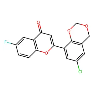2-(6-Chloro-4H-benzo[d][1,3]dioxin-8-yl)-6-fluoro-4H-chromen-4-one structure