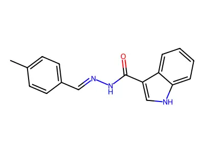 N'-(4-methylbenzylidene)-1H-indole-3-carbohydrazide structure