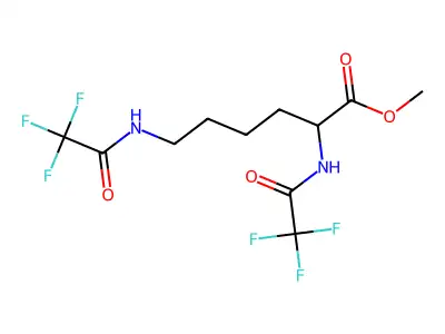 Methyl 2,6-bis[(2,2,2-trifluoroacetyl)amino]hexanoate structure