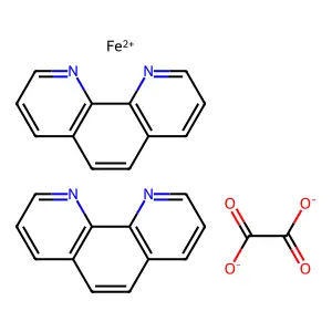 Bis(1,10-phenanthroline)oxalatoiron structure