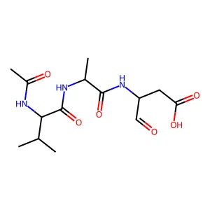 (S)-3-((S)-2-((S)-2-Acetamido-3-methylbutanamido)propanamido)-4-oxobutanoic acid structure
