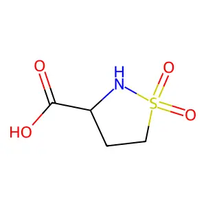 (3S)-1,1-dioxo-1lambda6,2-thiazolidine-3-carboxylic acid structure