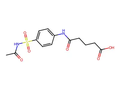 5-[4-(Acetylsulfamoyl)anilino]-5-oxopentanoic acid structure