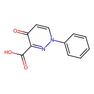 4-Oxo-1-phenyl-1,4-dihydro-3-pyridazinecarboxylic acid structure