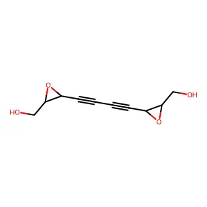 Oxiranemethanol, 3,3'-(1,3-butadiyne-1,4-diyl)bis-, (2R,2'R,3R,3'R)- structure