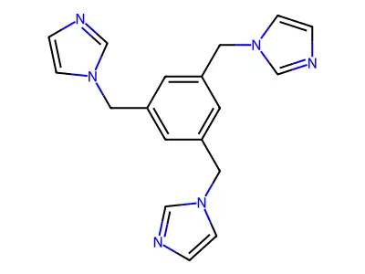 1,3,5-Tris((1H-imidazol-1-yl)methyl)benzene structure