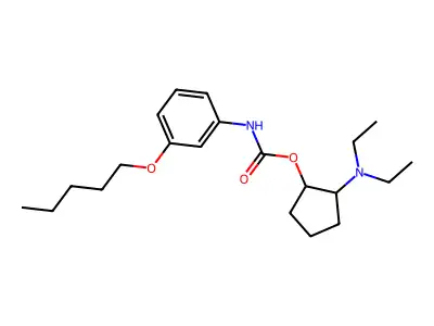 2-Diethylaminocyclopentyl 3-n-pentyloxyphenylcarbamate structure