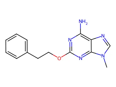 2-Phenylethoxy-9-methyladenine structure