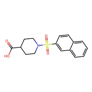 1-(Naphthalene-2-sulfonyl)piperidine-4-carboxylic acid structure