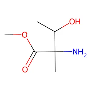 Methyl 2-amino-3-hydroxy-2-methylbutanoate structure