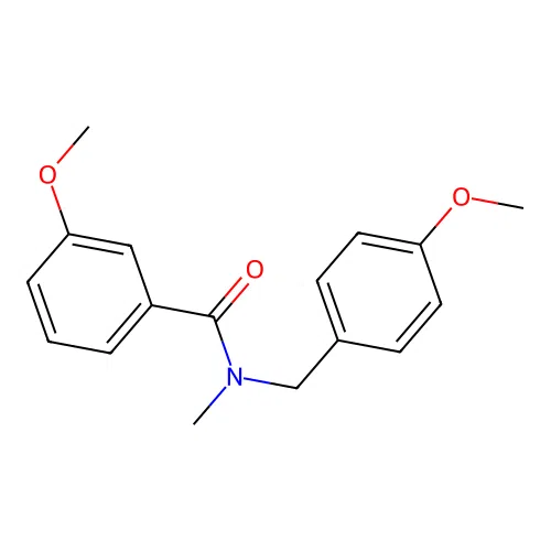 3-methoxy-N-[(4-methoxyphenyl)methyl]-N-methylbenzamide structure