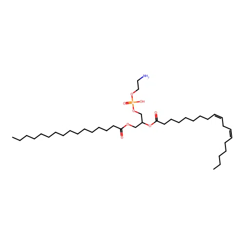 1-Palmitoyl-2-linoleoyl-3-phosphatidylethanolamine structure