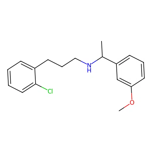 3-(2-chlorophenyl)-N-(1-(3-methoxyphenyl)ethyl)propan-1-amine structure