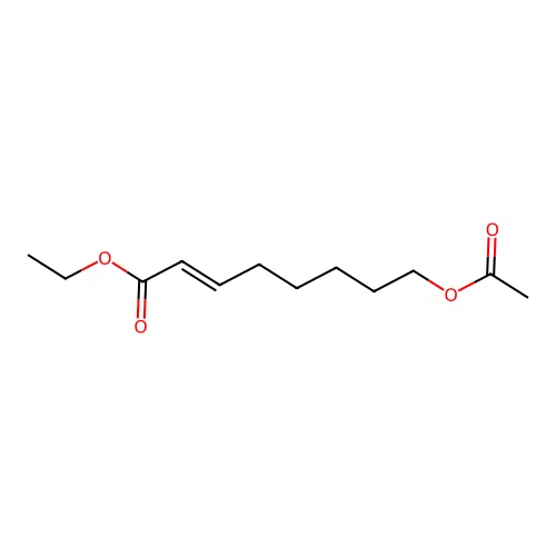 ethyl (E)-8-acetyloxyoct-2-enoate structure