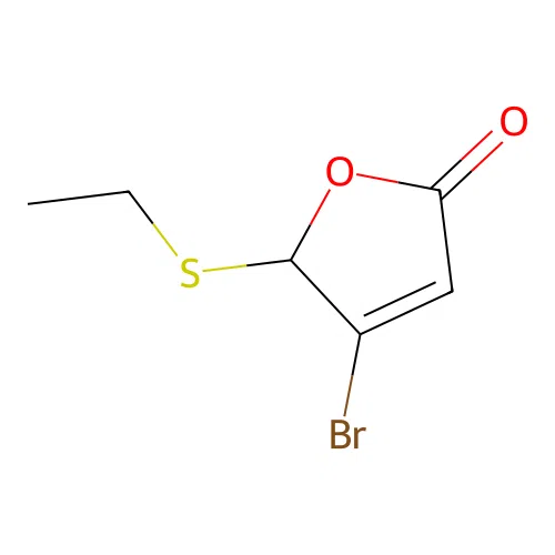 3-bromo-2-ethylsulfanyl-2H-furan-5-one structure