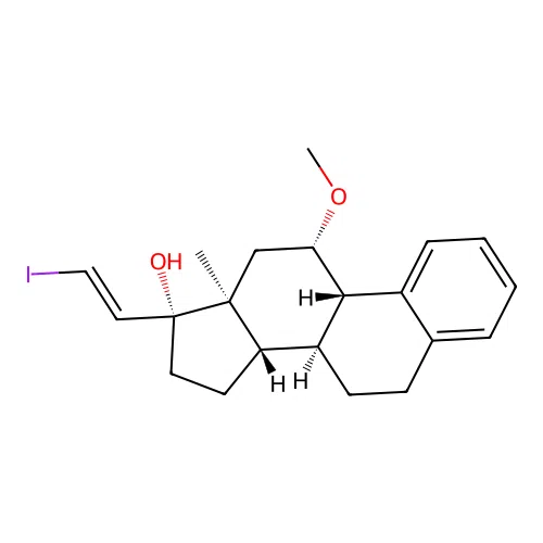 17alpha-(123I)-Iodovinyl-11beta-methoxyestradiol structure