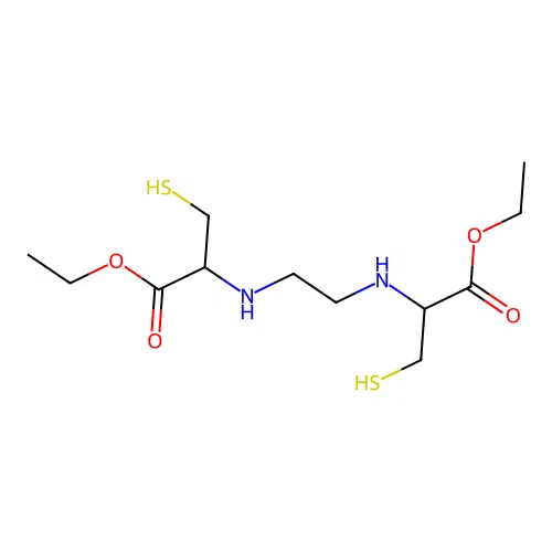 Diethyl 2,2'-(1,2-ethanediyldiimino)bis(3-sulfanylpropanoate) structure