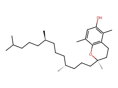 (2R)-2,5,8-trimethyl-2-(4,8,12-trimethyltridecyl)chroman-6-ol structure