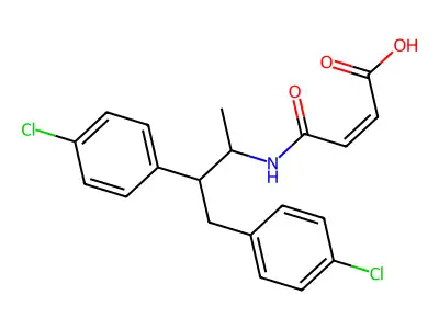 4-[3,4-Bis(4-chlorophenyl)butan-2-ylamino]-4-oxobut-2-enoic acid structure