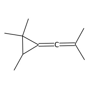1,1,2-Trimethyl-3-(2-methylprop-1-en-1-ylidene)cyclopropane structure