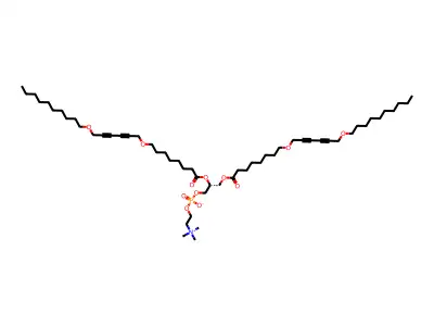 1,2-Bis(9,16-dioxahexacosa-11,13-diynoyl)-sn-3-phosphocholine structure