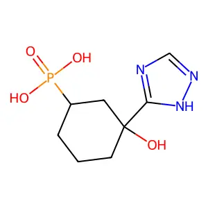 [(1R,3R)-3-Hydroxy-3-(1H-1,2,4-triazol-3-yl)cyclohexyl]phosphonic acid structure