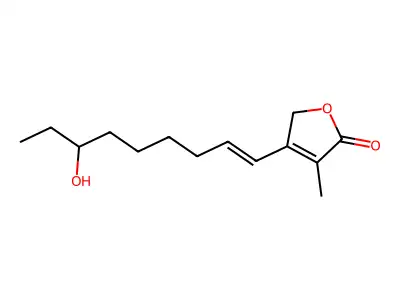 3-(7-hydroxynon-1-enyl)-4-methyl-2H-furan-5-one structure