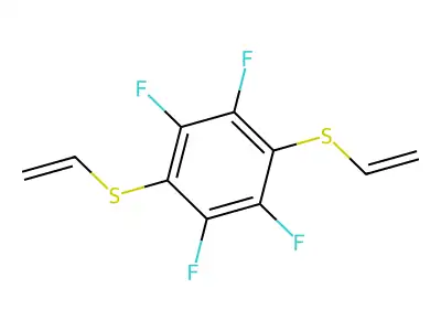 Benzene, 1,4-bis(ethenylthio)-2,3,5,6-tetrafluoro- structure