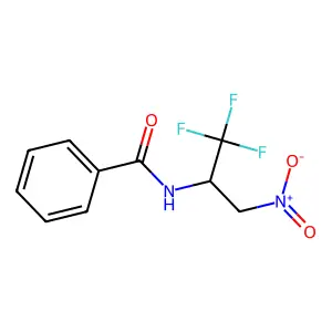 2-Benzoylamino-3,3,3-trifluoro-1-nitropropane structure