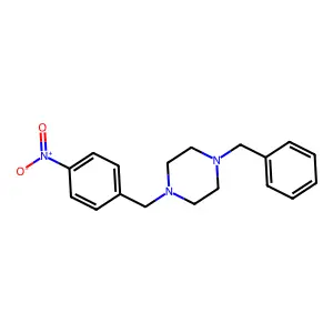 1-Benzyl-4-(4-nitrobenzyl)piperazine structure