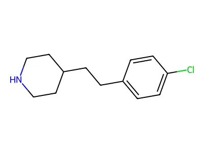 4-[2-(4-Chlorophenyl)ethyl]piperidine structure