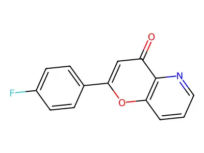 4H-Pyrano(3,2-b)pyridin-4-one, 2-(4-fluorophenyl)- structure