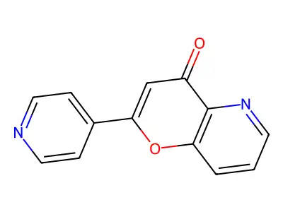 4H-Pyrano(3,2-b)pyridin-4-one, 2-(4-pyridinyl)- structure